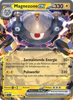 Karte Magnezone-ex aus Karmesin & Purpur, Nummer 065/198