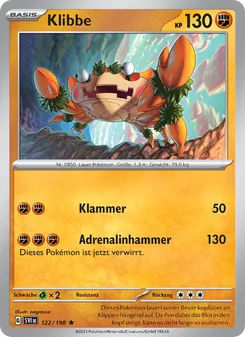 Karte Klibbe aus Karmesin & Purpur, Nummer 122/198