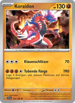 Karte Koraidon aus Karmesin & Purpur, Nummer 124/198