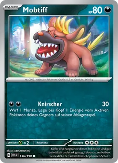 Karte Mobtiff aus Karmesin & Purpur, Nummer 136/198