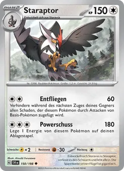 Karte Staraptor aus Karmesin & Purpur, Nummer 150/198