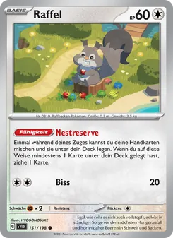 Karte Raffel aus Karmesin & Purpur, Nummer 151/198