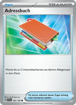 Karte Adressbuch aus Karmesin & Purpur, Nummer 182/198