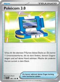 Karte Pokécom 3.0 aus Karmesin & Purpur, Nummer 186/198