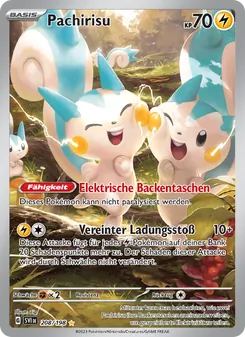 Karte Pachirisu aus Karmesin & Purpur, Nummer 208/198