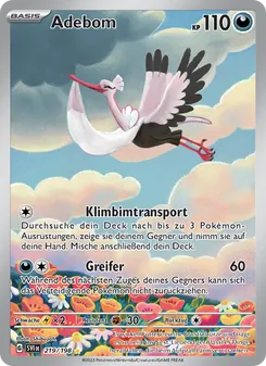 Karte Adebom aus Karmesin & Purpur, Nummer 219/198