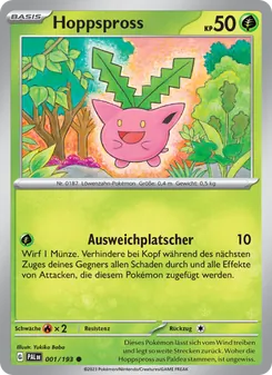Karte Hoppspross aus Entwicklungen in Paldea, Nummer 001/193