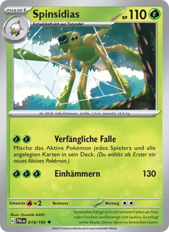 Karte Spinsidias aus Entwicklungen in Paldea, Nummer 018/193