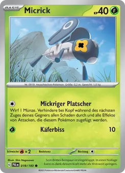 Karte Micrick aus Entwicklungen in Paldea, Nummer 019/193