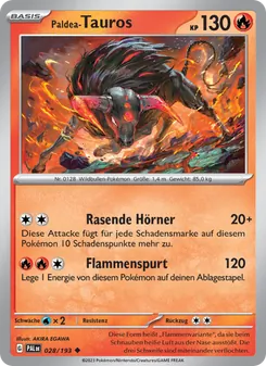 Karte Paldea-Tauros aus Entwicklungen in Paldea, Nummer 028/193
