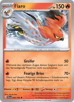 Karte Fiaro aus Entwicklungen in Paldea, Nummer 030/193
