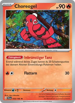 Karte Choreogel aus Entwicklungen in Paldea, Nummer 033/193