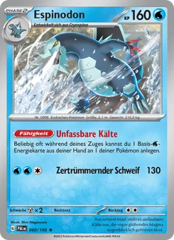 Karte Espinodon aus Entwicklungen in Paldea, Nummer 060/193