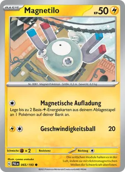 Karte Magnetilo aus Entwicklungen in Paldea, Nummer 065/193