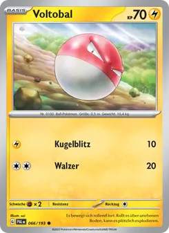Karte Voltobal aus Entwicklungen in Paldea, Nummer 066/193