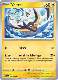 Karte Voltrel aus Entwicklungen in Paldea, Nummer 080/193