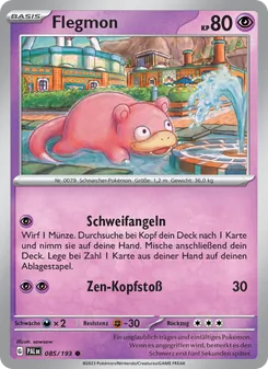 Karte Flegmon aus Entwicklungen in Paldea, Nummer 085/193