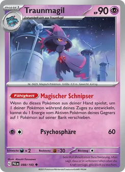 Karte Traunmagil aus Entwicklungen in Paldea, Nummer 088/193