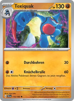 Karte Toxiquak aus Entwicklungen in Paldea, Nummer 115/193