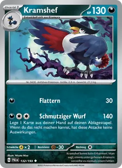Karte Kramshef aus Entwicklungen in Paldea, Nummer 132/193