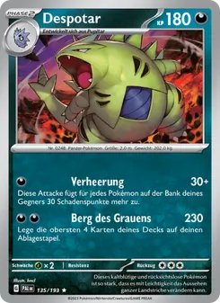 Karte Despotar aus Entwicklungen in Paldea, Nummer 135/193