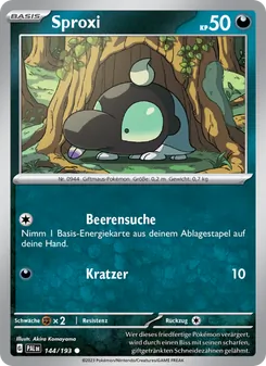 Karte Sproxi aus Entwicklungen in Paldea, Nummer 144/193