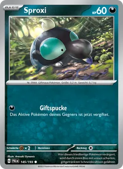 Karte Sproxi aus Entwicklungen in Paldea, Nummer 145/193