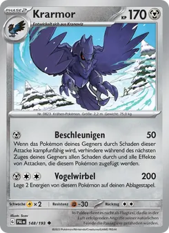 Karte Krarmor aus Entwicklungen in Paldea, Nummer 148/193