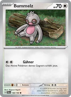 Karte Bummelz aus Entwicklungen in Paldea, Nummer 160/193