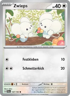 Karte Zwieps aus Entwicklungen in Paldea, Nummer 167/193
