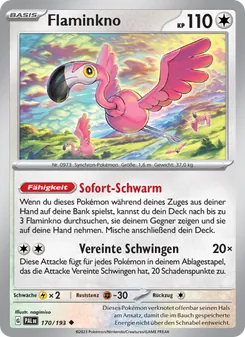 Karte Flaminkno aus Entwicklungen in Paldea, Nummer 170/193
