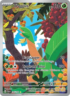 Karte Tropius aus Entwicklungen in Paldea, Nummer 195/193