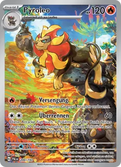Karte Pyroleo aus Entwicklungen in Paldea, Nummer 200/193