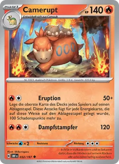 Karte Camerupt aus Obsidian Flammen, Nummer 032/197