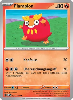Karte Flampion aus Obsidian Flammen, Nummer 034/197
