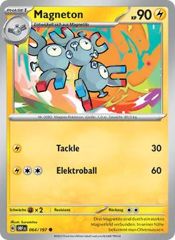 Karte Magneton aus Obsidian Flammen, Nummer 064/197