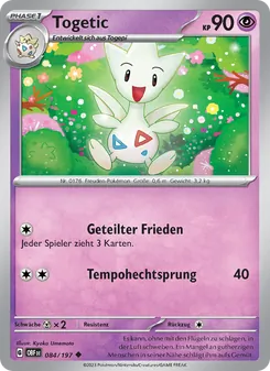 Karte Togetic aus Obsidian Flammen, Nummer 084/197