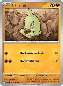 Karte Larvitar aus Obsidian Flammen, Nummer 105/197