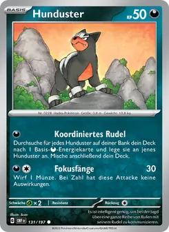 Karte Hunduster aus Obsidian Flammen, Nummer 131/197