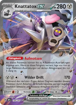 Karte Knattatox-ex aus Obsidian Flammen, Nummer 156/197