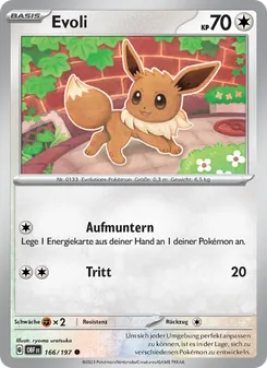 Karte Evoli aus Obsidian Flammen, Nummer 166/197