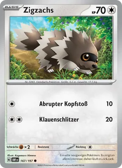 Karte Zigzachs aus Obsidian Flammen, Nummer 167/197