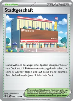 Karte Stadtgeschäft aus Obsidian Flammen, Nummer 196/197