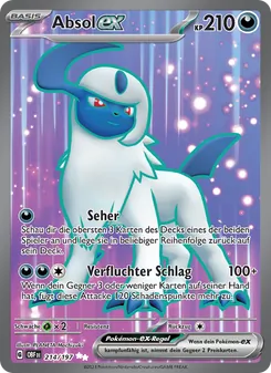 Karte Absol-ex aus Obsidian Flammen, Nummer 214/197