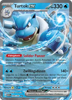 Karte Turtok-ex aus 151, Nummer 009/165