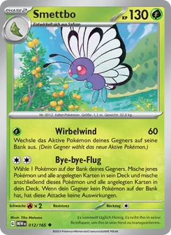 Karte Smettbo aus 151, Nummer 012/165