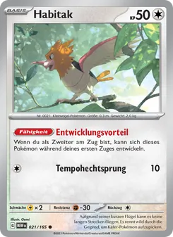 Karte Habitak aus 151, Nummer 021/165