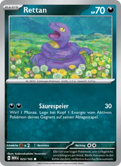 Karte Rettan aus 151, Nummer 023/165
