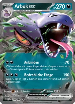 Karte Arbok-ex aus 151, Nummer 024/165