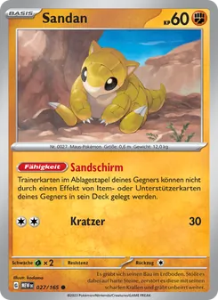 Karte Sandan aus 151, Nummer 027/165